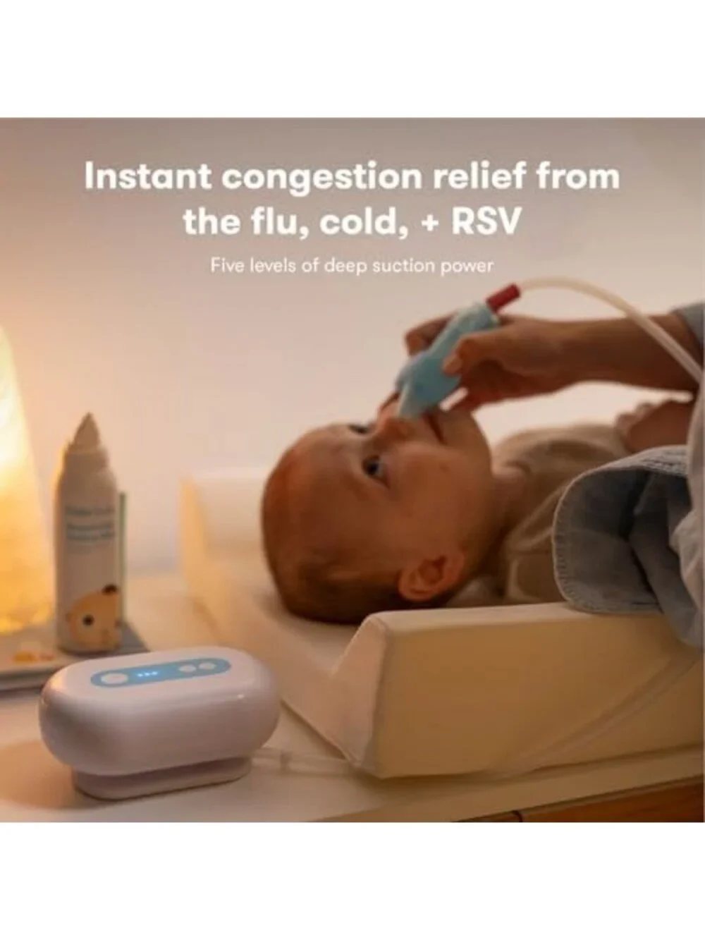 Electric Nasal Aspirator for Babies, Hospital-Grade Suction, Easy to Clean